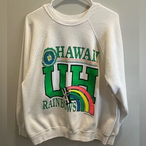 Vintage 90s University of Hawaii Rainbows Crewneck Sweatshirt